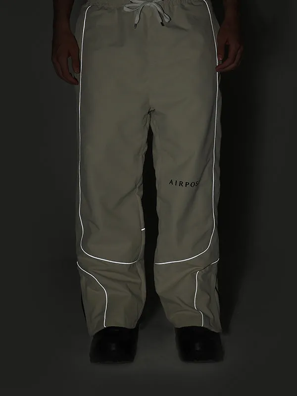 Men's Air Pose Neon Light Reflective Stripe Snow Pants
