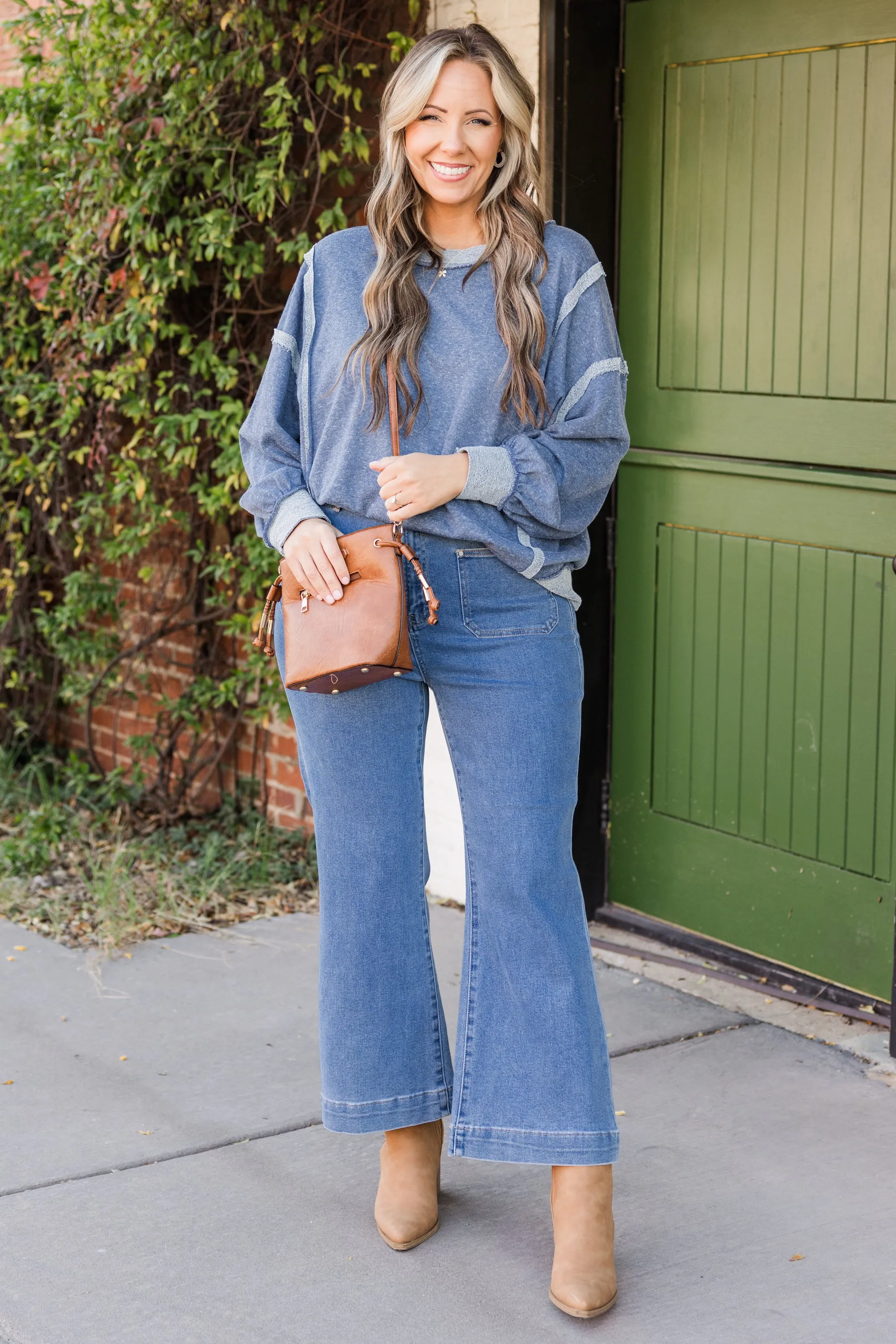 Secrets From A Girl Sweater, Light Navy